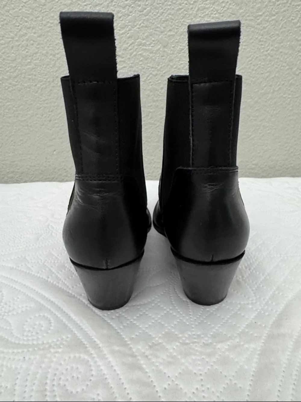 Everlane The Western Ankle Boot Black Leather Chelsea Booties Size 7